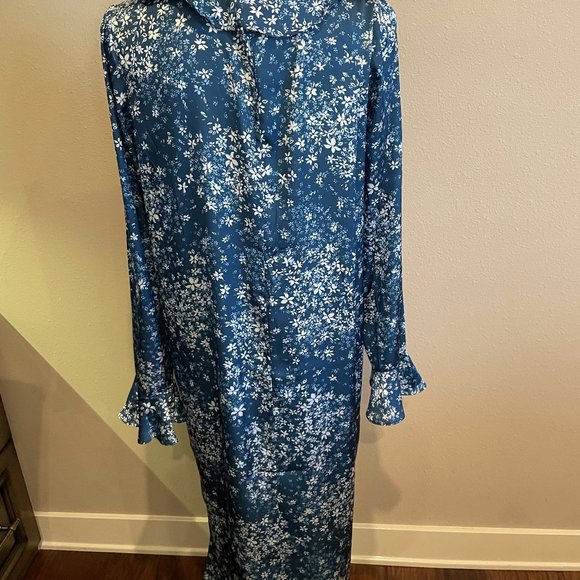 Tularosa Blue Floral Duster Size Medium New - Picture 4 of 7